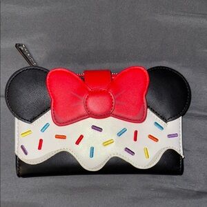 Loungefly Disney Minnie Mouse Sprinkle Cupcake with Ears and Bow Wallet
